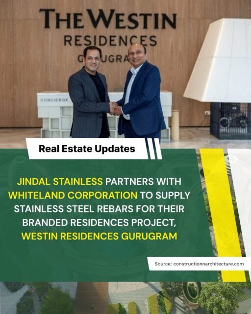 🏗️ Building Brilliance, Strengthening Luxury 🏡
Jindal Stainless supplies JINDAL INFINITY stainless steel rebars for Westin Residences, Gurugram – where world-class construction meets world-class living. ✨
#LuxuryRedefined #WestinResidences #Whiteland #JindalStainless #StrongFoundation