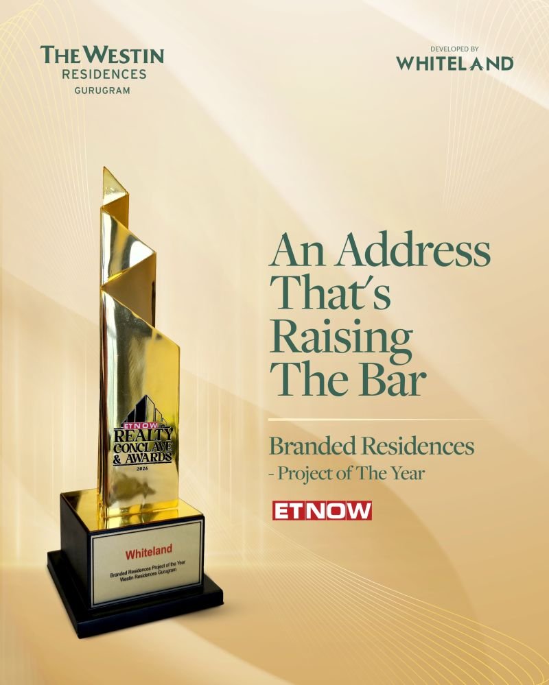 We are proud to share that Westin Residences Gurugram has been awarded Branded Residences Project of the Year at the ET Realty Awards.

This recognition is a testament to our vision of redefining luxury living through a seamless blend of world-class hospitality, thoughtful design, wellness-focused experiences, and exceptional service standards.

At Westin Residences Gurugram, every detail reflects a commitment to creating homes that go beyond residences and deliver a truly elevated lifestyle. Guided by Whiteland Corporation’s philosophy of Global Outlook, Indian Values, we continue to set new benchmarks in branded living.

We extend our heartfelt gratitude to our customers, partners, and stakeholders for their trust and support. This achievement belongs to everyone who has been part of this remarkable journey.

#WestinResidencesGurugram #ETRealtyAwards #BrandedResidences